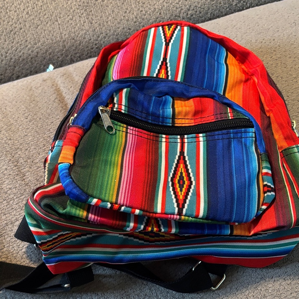 Colorful Striped Backpack. Smoke free home.